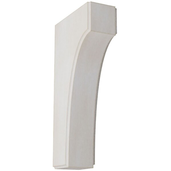 Ekena Millwork 1 3/4"W x 4"D x 8"H Clarksville Wood Vintage Decor Bracket, Chalk Dust White BKTWD02X04X08CVWH - main